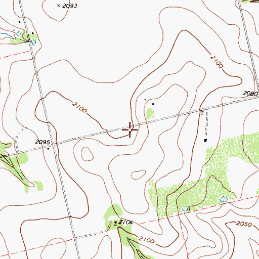 Topographic Map of Roby Division, TX