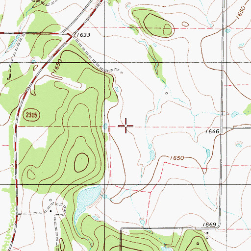 Topographic Map of Rochelle Division, TX