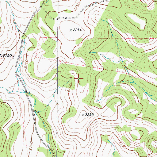 Topographic Map of Rocksprings North Division, TX