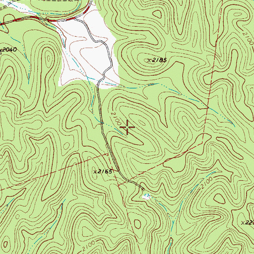 Topographic Map of Rocksprings South Division, TX