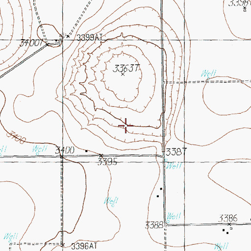 Topographic Map of Ropesville Division, TX