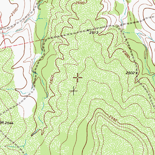 Topographic Map of Roscoe Division, TX