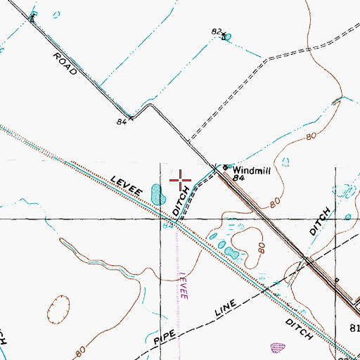 Topographic Map of Rosenberg-Richmond Division, TX