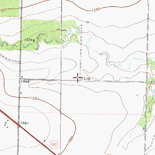 Topographic Map of Sagerton Division, TX