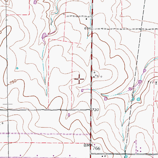Topographic Map of Sanger Division, TX