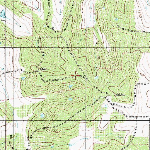 Topographic Map of Richland Springs Division, TX