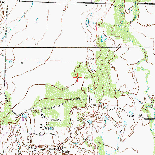 Topographic Map of Santa Anna Division, TX