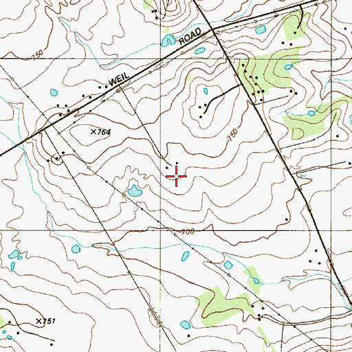 Topographic Map of Schertz-Cibolo Division, TX