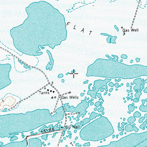 Topographic Map of Seadrift Division, TX