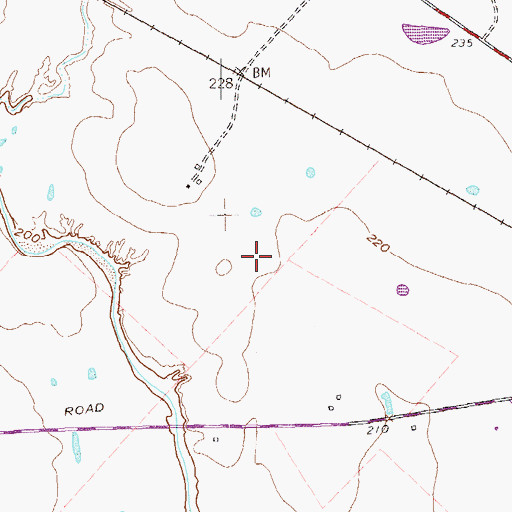 Topographic Map of Sealy Division, TX