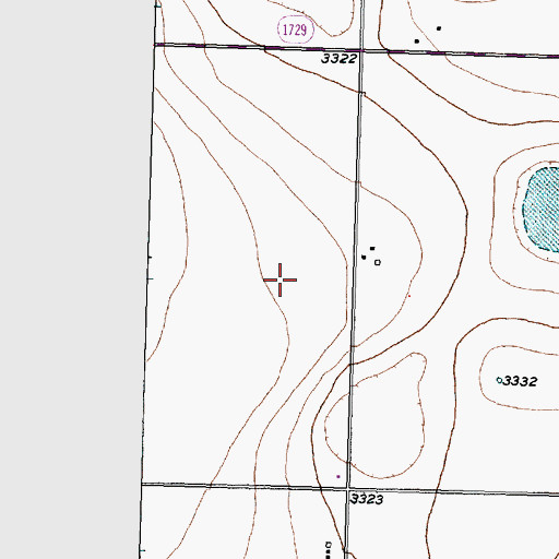 Topographic Map of Shallowater Division, TX