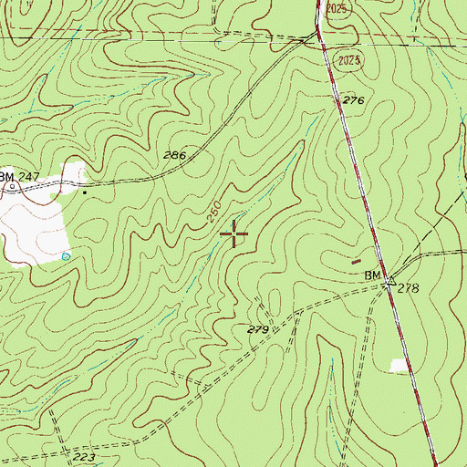 Topographic Map of Shepherd-Evergreen Division, TX