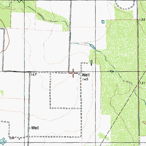 Topographic Map of Skidmore Division, TX
