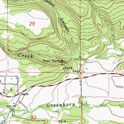 Topographic Map of Iron Spring, CO