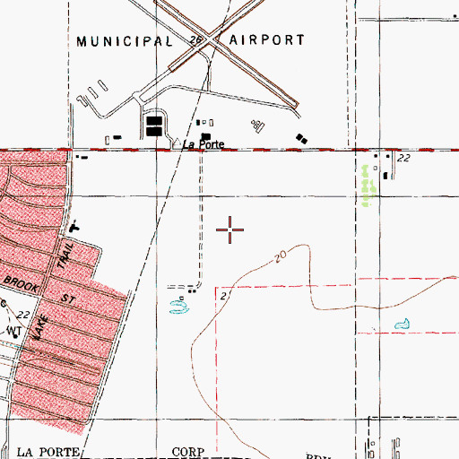 Topographic Map of Southeast Harris Division, TX
