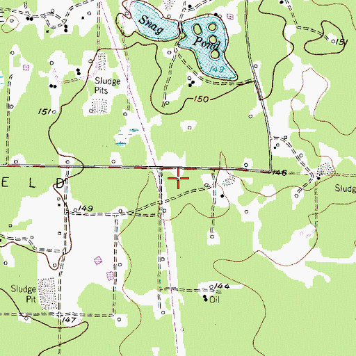 Topographic Map of Southeast Montgomery Division, TX