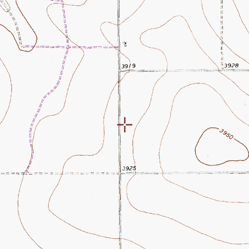 Topographic Map of South Sand Hills Division, TX