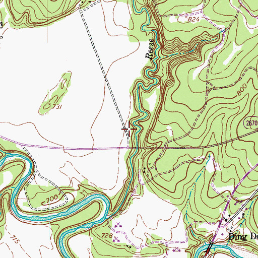 Topographic Map of Southwest Bell Division, TX