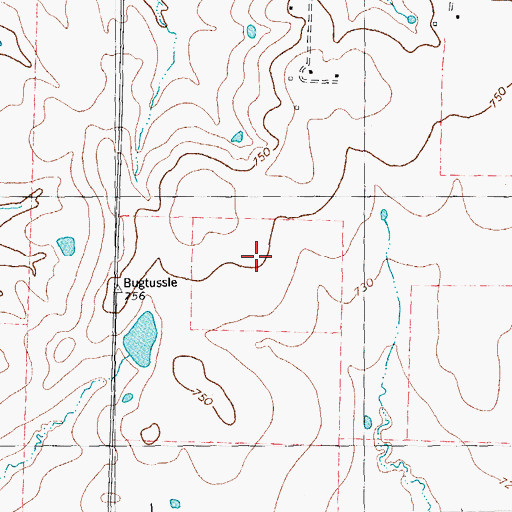 Topographic Map of Southwest Grayson Division, TX