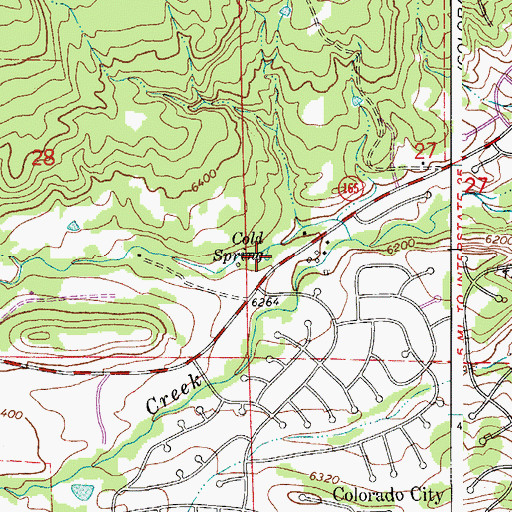 Topographic Map of Cold Spring, CO