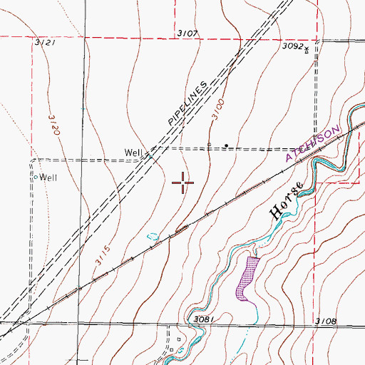 Topographic Map of Spearman Division, TX