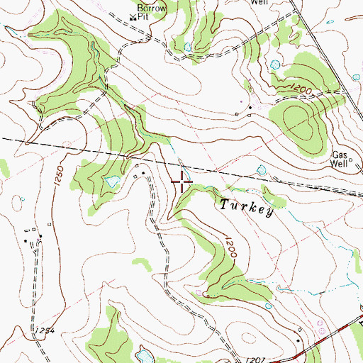 Topographic Map of Duffau-Clairette Division, TX