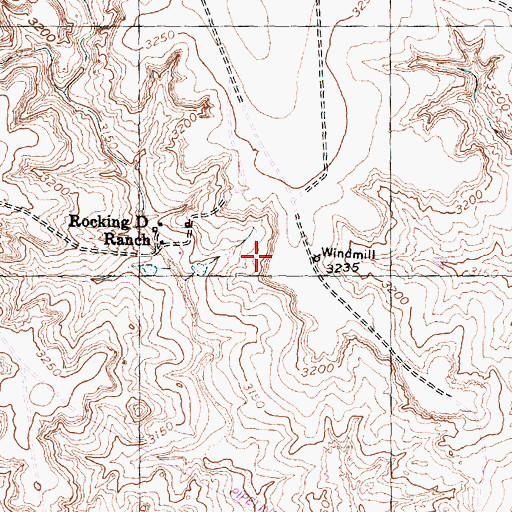 Topographic Map of Stinnett Division, TX
