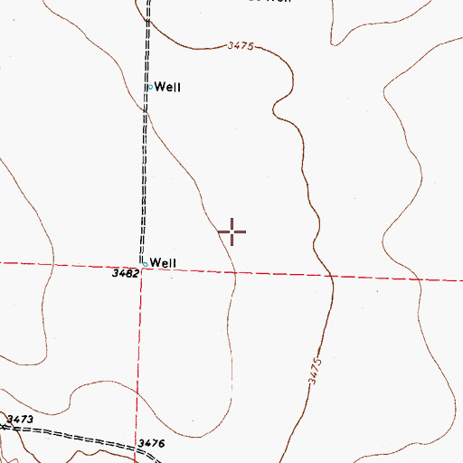 Topographic Map of Texhoma Division, TX
