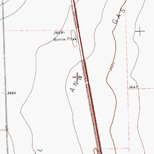 Topographic Map of Stratford Division, TX