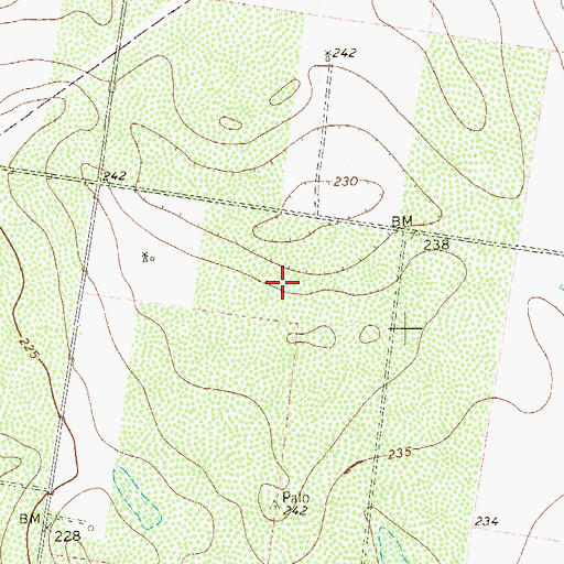 Topographic Map of Sullivan City Division, TX