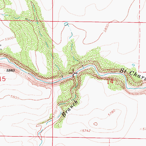 Topographic Map of Spring Branch, CO