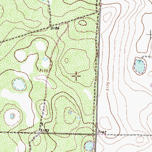 Topographic Map of Tahoka Division, TX