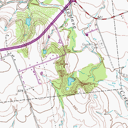 Topographic Map of Taylor Division, TX