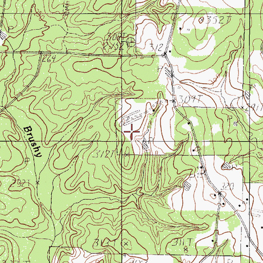 Topographic Map of Tenaha-Joaquin Division, TX
