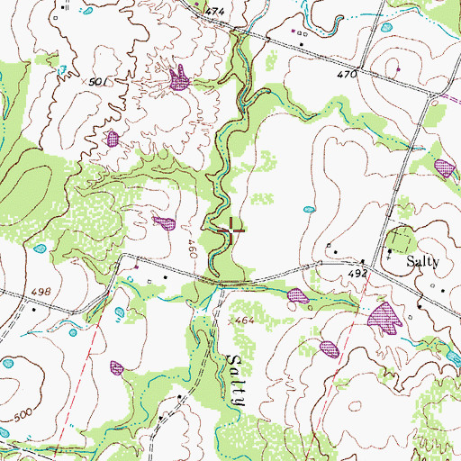 Topographic Map of Thorndale Division, TX