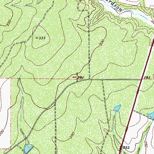 Topographic Map of Tilden Division, TX