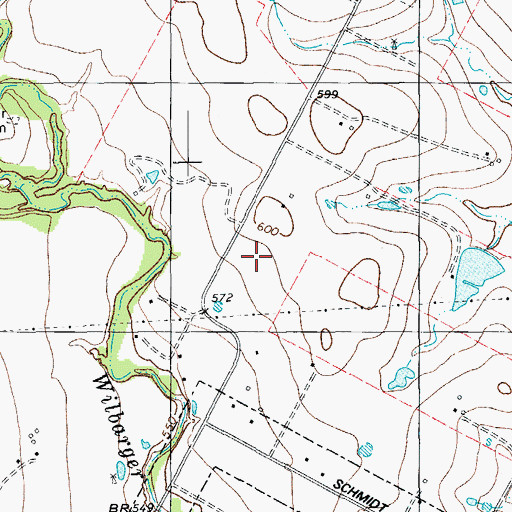 Topographic Map of Northeast Travis Division, TX
