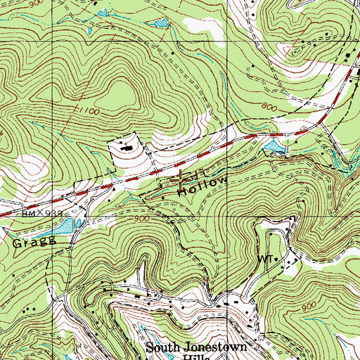 Topographic Map of Northwest Travis Division, TX