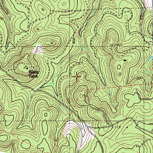 Topographic Map of Southwest Travis Division, TX