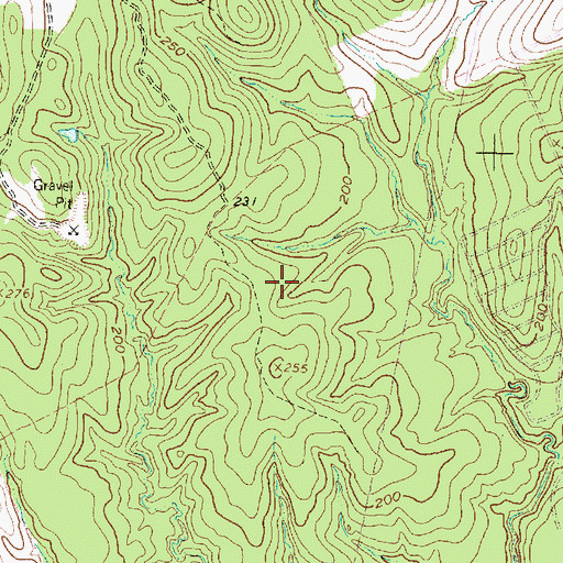 Topographic Map of Trinity Division, TX