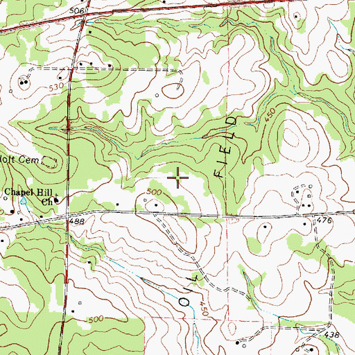 Topographic Map of Tyler East Division, TX