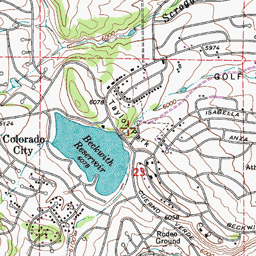 Topographic Map of Taylor Park, CO