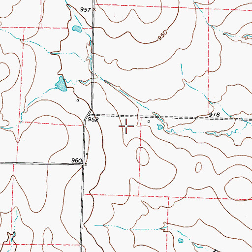 Topographic Map of Valley View Division, TX