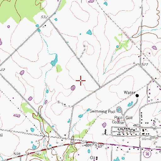 Topographic Map of Van Division, TX