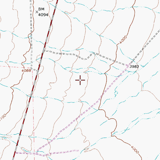 Topographic Map of Van Horn Division, TX