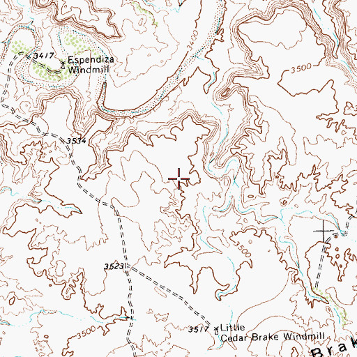 Topographic Map of Vega Division, TX