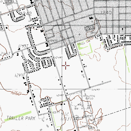 Topographic Map of Vernon Division, TX
