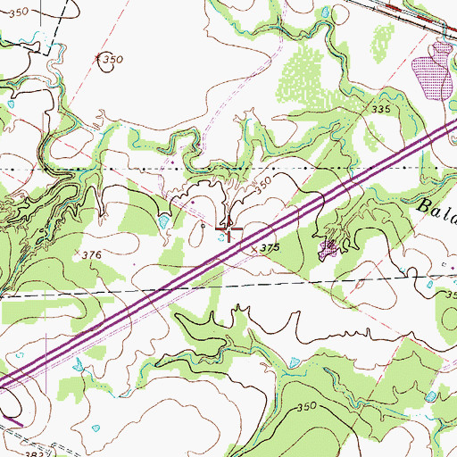 Topographic Map of Waelder Division, TX