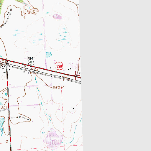 Topographic Map of Prairie View-Waller Division, TX