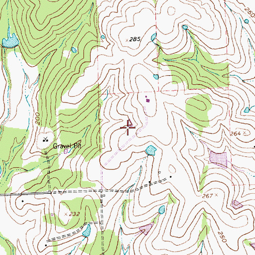 Topographic Map of Washington-Chappell Hill Division, TX